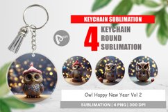 Keychain Owl Happy New Year Product Image 1