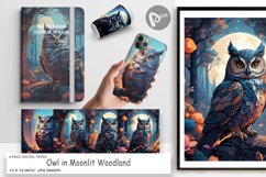 Digital Paper Moonlit Woodland Owl Product Image 1