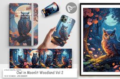 Digital Paper Moonlit Woodland Owl Product Image 1