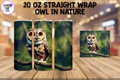 Owl in a Forest Sublimation Tumbler Wrap - Wild Life Bundle Product Image 2