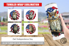 Tumbler Owl 4th of July Product Image 1