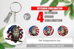 Keychain Owl 4th of July Product Image 1