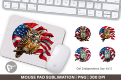 Mouse Pad Owl 4th of July Product Image 1