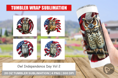 Tumbler Owl 4th of July Product Image 1