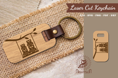 Owl Laser Cut Keychain SVG Product Image 1