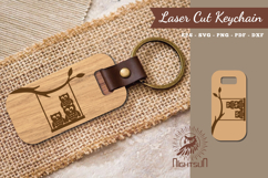 Owl Laser Cut Keychain SVG Product Image 1