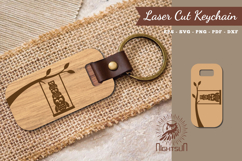 Owl Laser Cut Keychain SVG Product Image 1