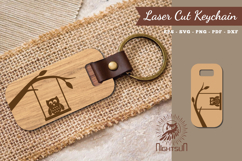 Owl Laser Cut Keychain SVG Product Image 1