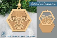Owl Laser Cut Ornament SVG Product Image 1