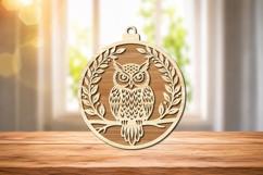 Owl Laser Cut SVG, Owl Wall Art Cut File, Woodland Bird Product Image 1
