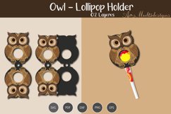 Owl Lollipop Holder SVG Template Product Image 1