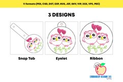 Owl Valentine Couple ITH Keyfob Design Product Image 2