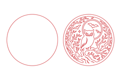 Owl Moon Night Round Laser Cut SVG Product Image 2