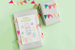 Hand-Drawn Colored Owls | Bird, Sun, Rainbow, Moon, Flower Product Image 8