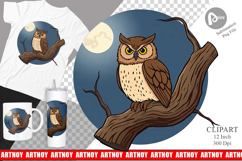 Branch Owl Clipart Product Image 1