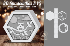 Owl Papercut 3D Shadow Box SVG Product Image 1