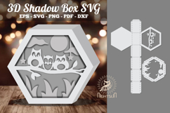 Owl Papercut 3D Shadow Box SVG Product Image 1