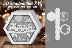 Owl Papercut 3D Shadow Box SVG Product Image 1