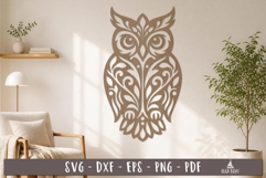 Owl Papercut Wall Decor SVG Laser Cut