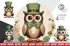 Owl St. Patrick Clipart Product Image 1