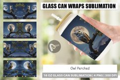 Glass Can Wraps Owl Perched Product Image 1