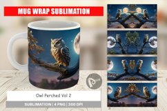 Mug Wrap Design Owl Perched Product Image 1