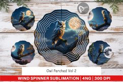 Wind Spinner Owl Perched Product Image 1