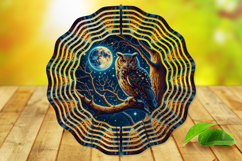 Owl Wind Spinner PNG - Sublimation Design Product Image 1