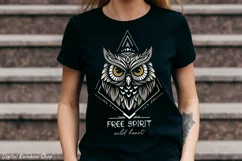Owl head print for shirt