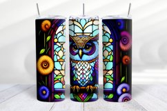 Owl Stained Glass I Tumbler Sublimation Design Product Image 3