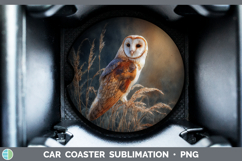 GorgeousOwl Sunset Car Coaster design.
