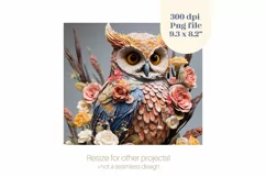 Owl Tumbler 3D Sublimation Design  3d Tumbler Wrap