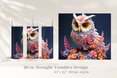 Owl Tumbler 3D Sublimation Design  3d Tumbler Wrap