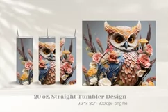 Owl Tumbler 3D Sublimation Design  3d Tumbler Wrap
