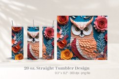 Owl Tumbler 3D Sublimation Design | 3d Tumbler Wrap