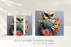 Owl Tumbler 3D Sublimation Design  3d Tumbler Wrap