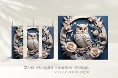 Owl Tumbler 3D Sublimation Design  3d Tumbler Wrap