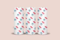 owl valentine skinny tumbler sublimation wrap with high resolution and transparant background are for 20oz and 30oz skinny tumbler