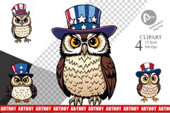 Owl Patriotic Clipart Product Image 1