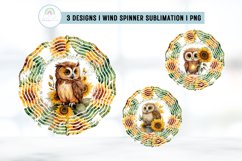 Owl Wind Spinner Sublimation Designs PNG Product Image 1