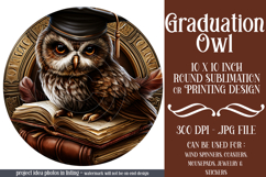 Owl Wind Spinner, Owl Round Design, Darl Owl Coaster, d10 Product Image 1