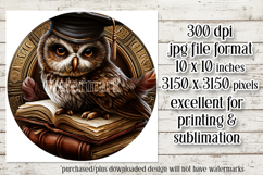 Owl Wind Spinner, Owl Round Design, Darl Owl Coaster, d10 Product Image 2