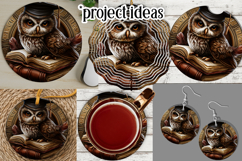 Owl Wind Spinner, Owl Round Design, Darl Owl Coaster, d10 Product Image 3