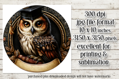 Owl Wind Spinner, Owl Round Design, Darl Owl Coaster, d11 Product Image 2