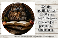 Owl Wind Spinner, Owl Round Design, Darl Owl Coaster, d12 Product Image 2
