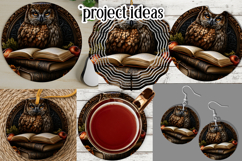 Owl Wind Spinner, Owl Round Design, Darl Owl Coaster, d12 Product Image 3