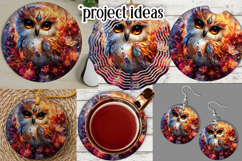 Owl Wind Spinner, Owl Round Design, Glowing Owl Design, d18 Product Image 3