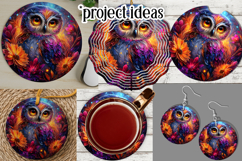 Owl Wind Spinner, Owl Round Design, Glowing Owl Design, d19 Product Image 3
