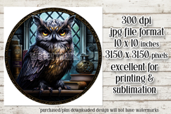 Owl Wind Spinner, Owl Round Design, Darl Owl Coaster, d2 Product Image 2
