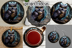 Owl Wind Spinner, Owl Round Design, Darl Owl Coaster, d2 Product Image 3